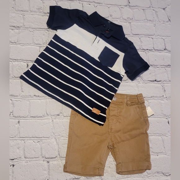 NWT 7 For All Mankind Boys 24mos Short Set - Picture 1 of 8